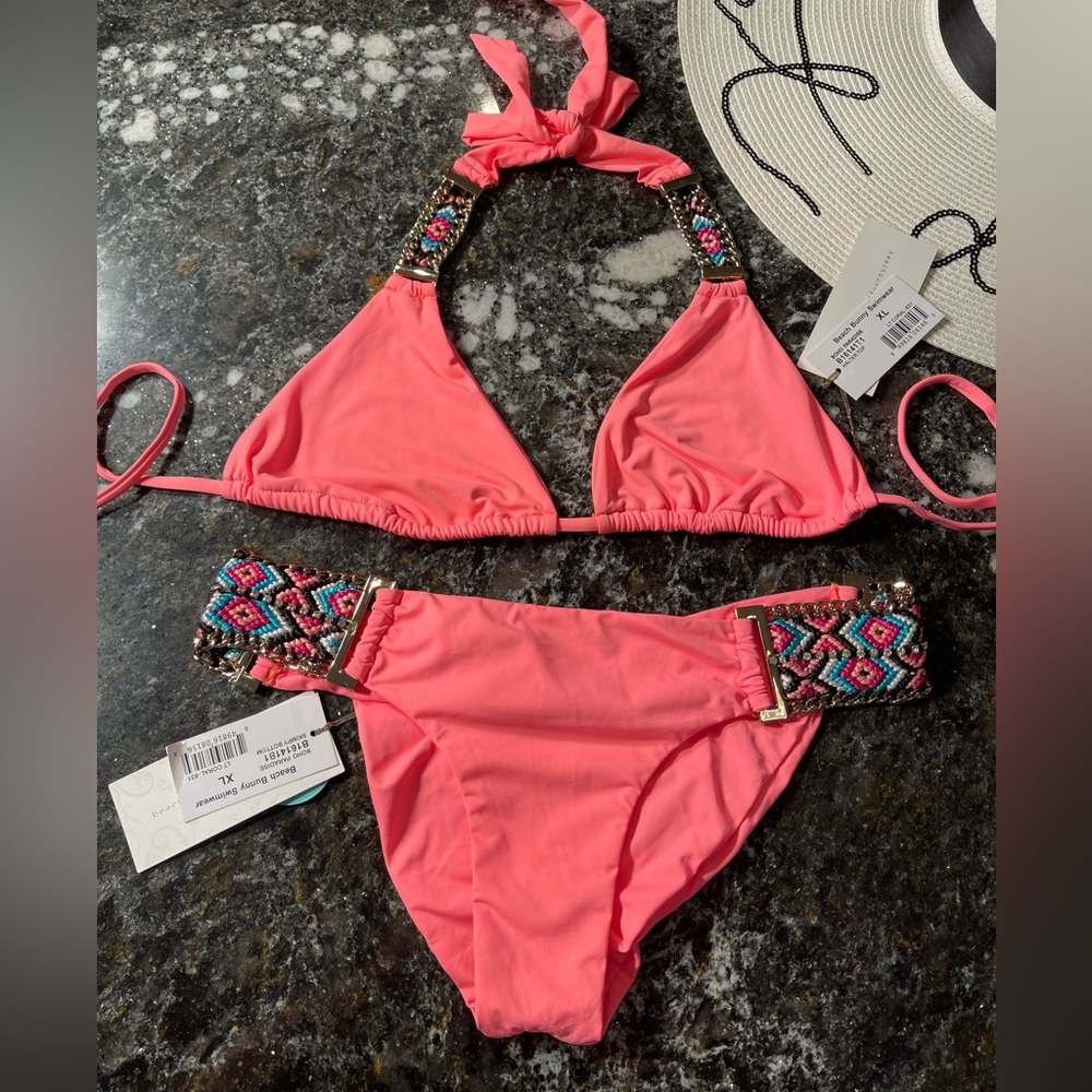 NWT Boho Paradise beach bunny bikini XL set - Picture 4 of 15